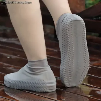  Многоразовый латексный непромокаемый чехол для дождевика, нескользящие силиконовые галоши, бахилы, аксессуары для обуви унисекс