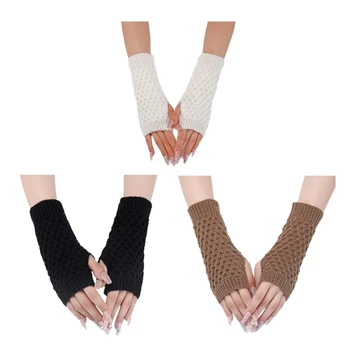  Q1FA, женские зимние перчатки с винтажным рукавом, короткие перчатки с подогревом для запястий