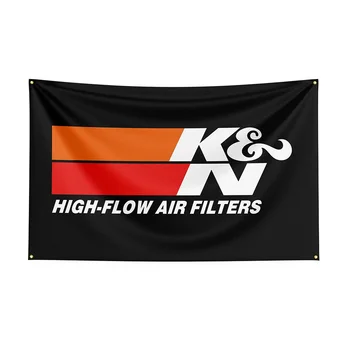  90x150 см Флаг K & N, баннер с принтом гоночного автомобиля из полиэстера для декора