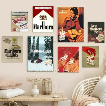 винтажные сигареты M-Marlboro 1шт, бумажный принт для постера фильма, Домашняя гостиная, вход в спальню, бар, Ресторан, кафе, Художественная роспись