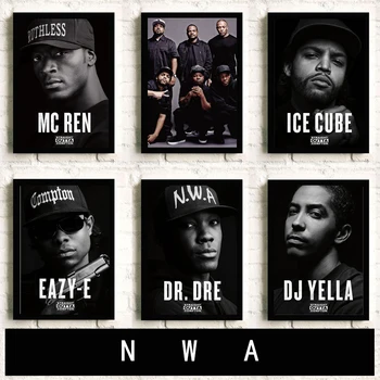  Плакат NWA Rap Hip Hop Singer Home Wall Art Decor, обложка музыкального альбома, HD Печать Декоративной живописи, коллекция фанатов, HD Печать плакатов