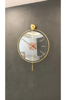 Золотые современные декоративные часы с металлической глазурью размером 40*60 см.