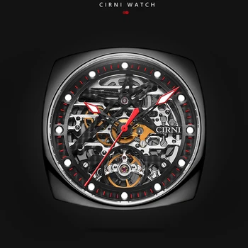  Мужские модные механические часы с автоподзаводом, роскошные 40-миллиметровые ажурные часы, светящиеся спортивные часы Setal 2pphire CR022