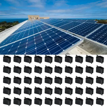  50 ШТ Кабельный зажим для панели солнечных батарей С Пластиковой изоляцией Фотоэлектрический Кабельный Зажим Для крепления провода к Солнечному Кабелю Крепежные Кронштейны