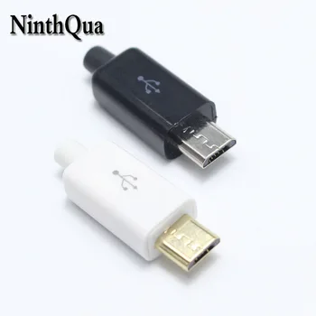  NinthQua 1/2 / 5 комплектов 5PIN Micro USB Штекерные разъемы Зарядное устройство 5P USB Хвостовая зарядная розетка 4 в 1