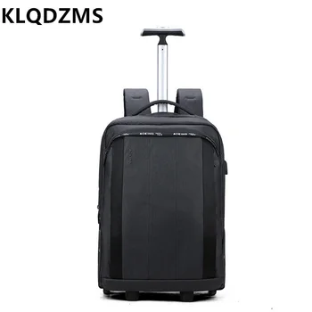  KLQDZMS 20-дюймовый нейлоновый деловой компьютер, минималистичный дорожный багаж, Удобный рюкзак, модный багаж с выдвижной штангой.