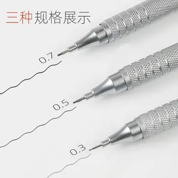  Механический карандаш 0.3/0.5/0.7 мм с низким центром тяжести, специальный карандаш для рисования по металлу со сплошным сердечником