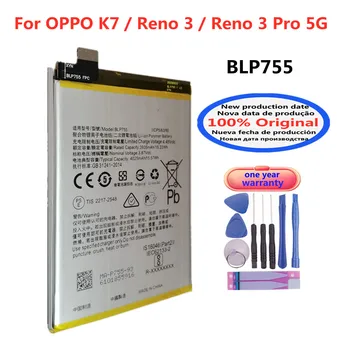  100% Оригинальный Новый Высококачественный Аккумулятор 4025mAh BLP755 Для Мобильного Телефона OPPO K7/Reno 3/Reno 3 Pro 5G BLP755