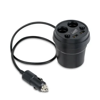 Автомобильное Зарядное Устройство Cup Многофункциональный Дисплей Напряжения 3.1A 2 USB Автомобильное зарядное устройство DC12-24V Разветвитель Прикуривателя Для Зарядки GPS DVR