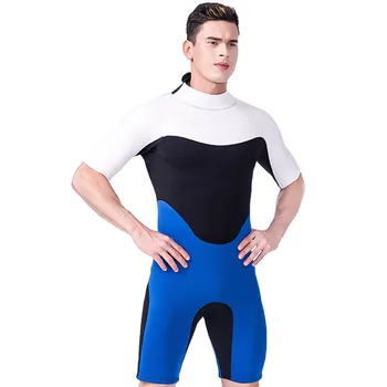  2023 Новый мужской водолазный костюм из неопрена толщиной 3 мм, модный цельный купальник для серфинга с коротким рукавом, солнцезащитный крем для водных видов спорта, теплый водолазный костюм