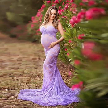  Кружевное платье для беременных, сексуальные фотосессии, длинное модное платье для беременных, макси-платье без плеч для беременных женщин, реквизит для фотосъемки