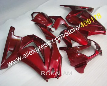  Литьевая форма EX250 для обтекателя Kawasaki ZX250R 2008-2012 Темно-красный комплект обтекателей для мотоциклов (литье под давлением)
