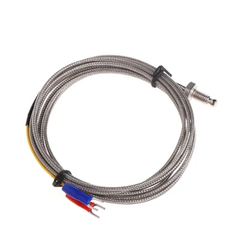  Профессиональный J-образный винтовой датчик температуры термопары с кабелем длиной 2 м для промышленности R7UA