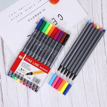  CHEN LIN 12 цветов, Крючок для граффити 0,4 мм, Подарочная ручка для рисования, линия для рисования, Волоконная ручка, Маркер, игла, Цветная акварельная ручка, тончайшие чернила