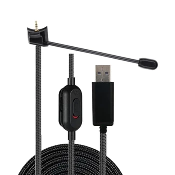  Качественная замена кабеля USB на 2,5 мм с микрофоном Boom для наушников QC35 QC35II N2UB