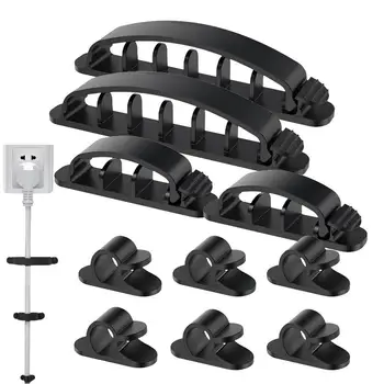  Клейкие держатели шнура Держатель органайзера для шнуров Зажимы для портативного кабельного органайзера Держатель шнура для аудиокабелей проводов наушников