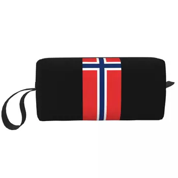  Милая дорожная сумка с изображением флага Норвегии для женщин, органайзер для косметики, сумки для хранения косметики, набор Dopp, коробка для подарков