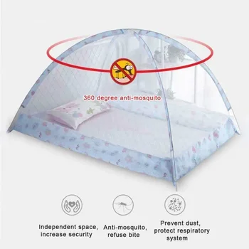  Детская кроватная сетка не имеет дна и может складываться без установки москитной сетки на пол кроватки