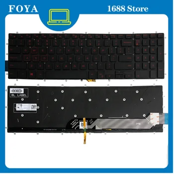  Американская клавиатура с подсветкой Красными буквами для Dell PK131QP1B00 NSK-EC1BC 01 03R0JR