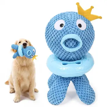  Высококачественная игрушка из ткани для домашних животных, игрушка для собак-осьминогов со скрипучим дизайном, функция скрежета зубами, функция утечки пищи, плюшевый питомец для маленьких