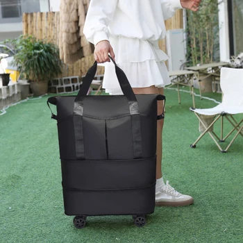  Спортивная сумка на колесиках со съемными колесиками для сухой и влажной транспортировки, сумка для ручной клади, спортивная сумка большой емкости для мужчин и женщин