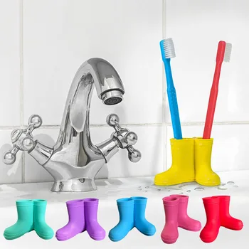  Мультяшный держатель для зубной щетки, Принадлежности для ванной комнаты, Многоцветный дождевик, держатель для зубной щетки, держатель для хранения, Силиконовые аксессуары для ванной комнаты