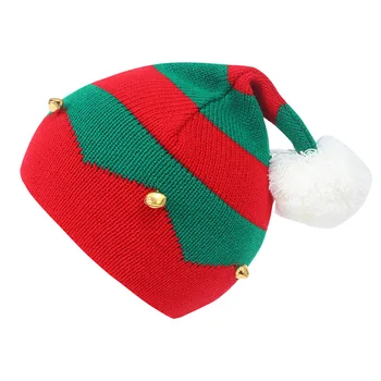  2023 Рождественское украшение Плюшевая Шапка Подарок Взрослому Деду Морозу Красная Вязаная Шерстяная Шапка Детская шапка