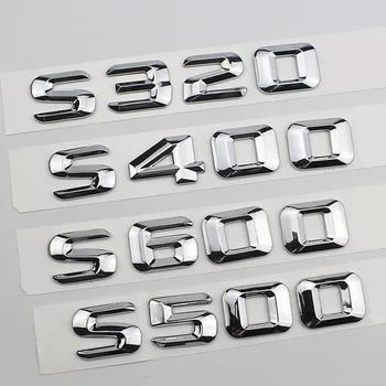  3D ABS Хромированные Буквы Автомобильная Наклейка Значок Заднего Багажника S320 S400 S500 S600 Эмблема 4MATIC Логотип Для Mercedes W221 W222 Аксессуары