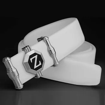 пряжка Золотого ремня для мужчин, Высококачественный белый Дизайнерский Поясной Ремень с буквой Z шириной 3,3 дюйма, роскошный известный бренд ceinture homme для мужчин