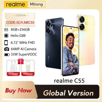  смартфон realme C55 64-Мегапиксельная AI-камера Helio G88 Процессор 6,72 