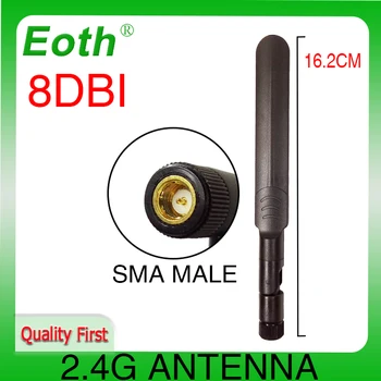  eoth 2.4G wifi Антенна 5 ШТ 2.4 ГГц 5.8 ГГц IOT Двухдиапазонная 8dBi Всенаправленная WIFI антенна SMA мужской беспроводной маршрутизатор антенна