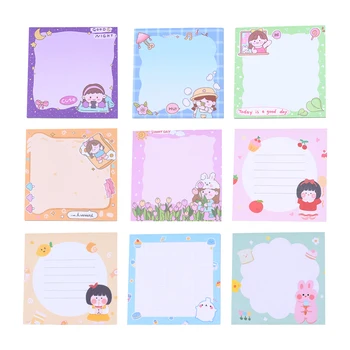  Корейские милые Кавайные блокноты для заметок, дневник, Женские Розовые блокноты для девочек, стикеры с кроликом, заметки 