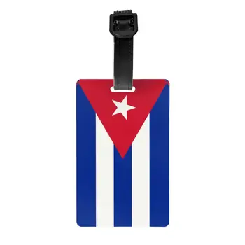  Багажная бирка с изображением Флага Кубы, Кубинская патриотическая дорожная сумка, чехол для чемодана, идентификационный ярлык