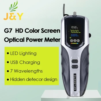  Измеритель оптической мощности G7, высокоточный тестер оптического кабеля OPM, цветной ЖК-экран FTTH со вспышкой, зарядка через USB