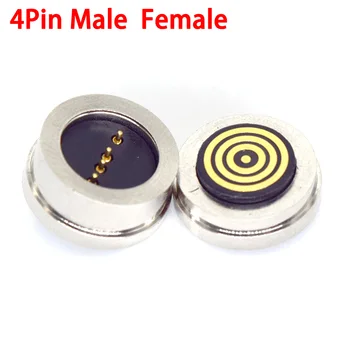  1 пара 4Pin Мужской Женский 360 ° глухой всасывающий Водонепроницаемый Магнитный Разъем Pogo Pin Подпружиненный Передача сигнала постоянного тока зарядка