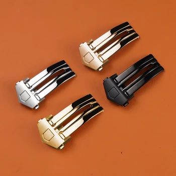  Для TAG Heuer стальная пряжка для часов 18 мм 20 мм, складная застежка, двойная кнопка, аксессуары для мужских часов с силиконовым или кожаным ремешком