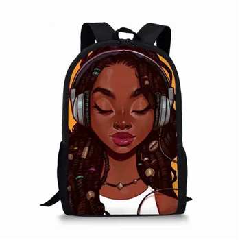  Красивый рюкзак с рисунком африканской девушки для девочек и мальчиков, школьная сумка для подростков, повседневный рюкзак для путешествий, рюкзак для хранения
