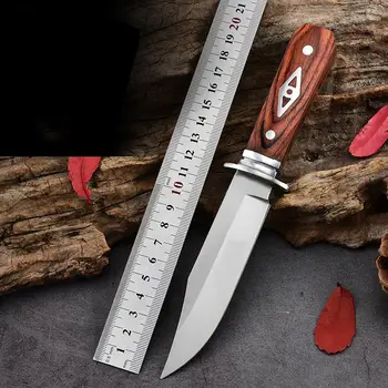  Нож для самообороны, нож для выживания на открытом воздухе, острый, высокой твердости, тактика выживания в полевых условиях, прямое лезвие ножа