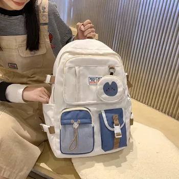  Новый нейлоновый рюкзак для девочек, Японский Корейский школьный ранец для учащихся начальной школы, большая вместительная Двойная сумка для младших школьников средней школы.
