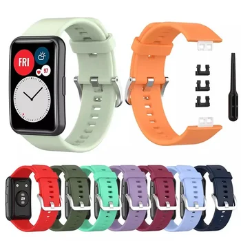  Силиконовый ремешок для умных часов Huawei Watch fit 1 fit 2, сменный ремешок, аксессуары, браслет на запястье, correa для huawei fit TIA-B19