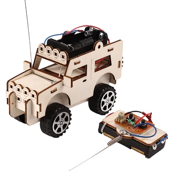  Электрический набор для моделей Jeep своими руками, детский научный эксперимент, игрушечный автомобиль, Научный эксперимент, Ручная сборка