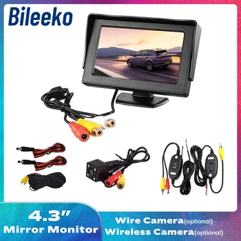  Bileeko Автомобильный стайлинг 4,3-дюймовый TFT-ЖК-экран Автомобильный монитор с Wi-Fi Камерой заднего вида заднего вида Автомобильный ТВ-дисплей