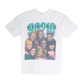  Винтажная футболка Beverly Hills 90210 большого размера, промо-ролик телешоу 1991 90-х годов