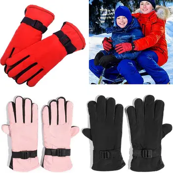  Новые модные Зимние Обязательные Нескользящие детские ветрозащитные водонепроницаемые перчатки для катания на сноуборде, лыжах, варежках с длинными рукавами