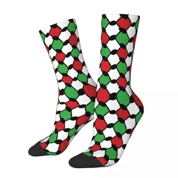  Зимние теплые забавные разноцветные носки унисекс Keffiyeh, палестинские народные нескользящие спортивные носки Hatta Kufiya
