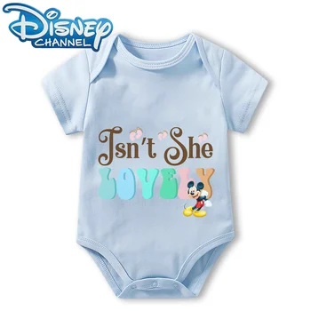 Детская одежда, боди для новорожденных, комбинезон для мальчиков и девочек, Ползунки с короткими рукавами с Микки Маусом от Disney от 0 до 12 месяцев