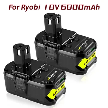  Сменная батарея 6.8Ah 18V для Ryobi Литиевая батарея 18V для P108 P102 P103 P104 P105 P109 Ryobi 18-Volt ONE + Беспроводной инструмент