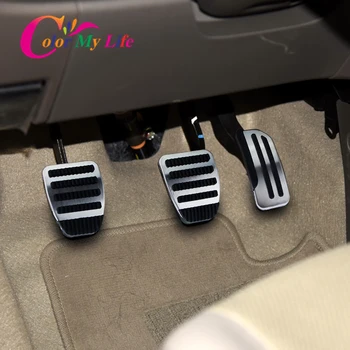  Накладки на педали автомобиля Color My Life для Nissan Versa Sunny Versa Note 2014 - 2017, защитный чехол для автоматической педали из нержавеющей стали, MT