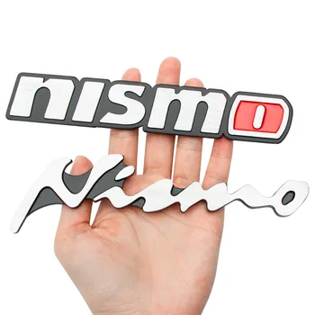  3D Металл, хром, Черный, красный Логотип, Эмблема Nismo, автомобильный значок, наклейка на багажник, аксессуары Nissan Nismo Stikcer