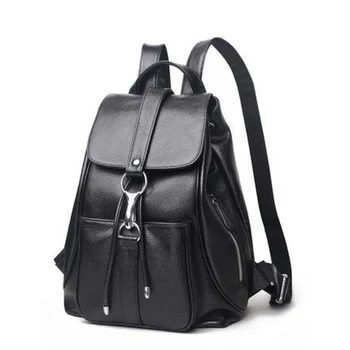  Модный женский рюкзак из натуральной кожи, повседневные дорожные маленькие трендовые женские школьные сумки для девочек с защитой от кражи
